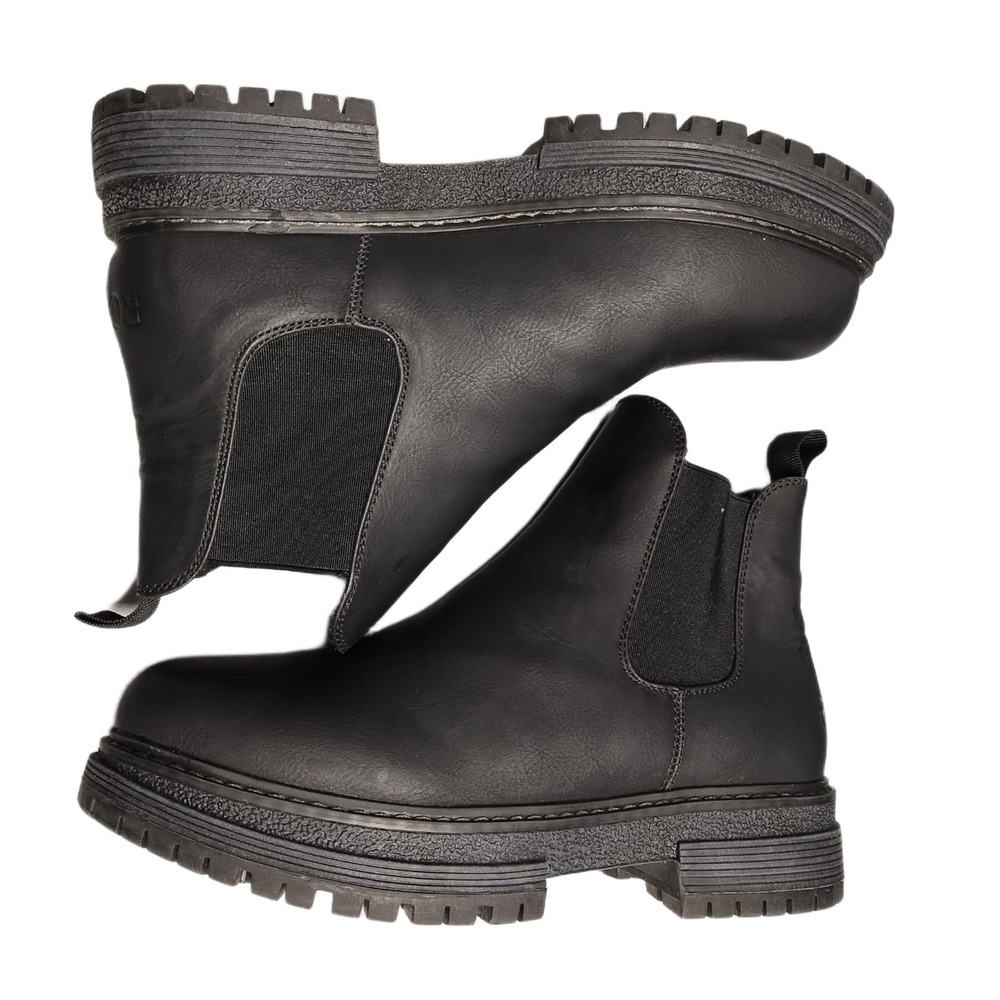 Roxy Lorena II Chelsea Boots Womens 8.5 Black Upper Synthetic Almond Toe Slip On